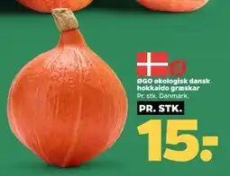 Netto ØGO økologisk dansk hokkaido græskar, DKK 15 tilbud