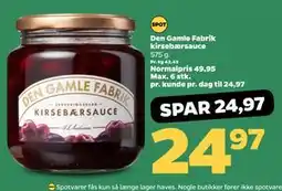 Netto Den Gamle Fabrik kirsebærsauce, DKK 24.97 tilbud