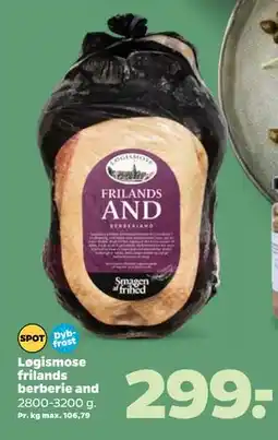 Netto Løgismose frilands berberie and, DKK 299 tilbud