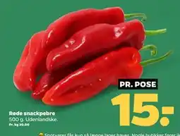 Netto Røde snackpebre, DKK 15 tilbud