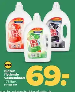 Netto Biotex flydende vaskemiddel, DKK 69 tilbud