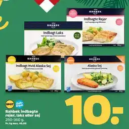 Netto Rahbek indbagte rejer, laks eller sej, DKK 10 tilbud