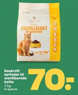 Netto Raakraft tørfoder til steriliserede katte, DKK 70 tilbud
