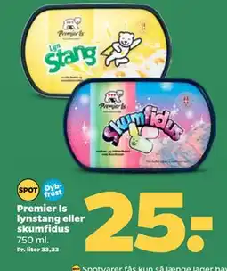 Netto Premier Is lynstang eller skumfidus, DKK 25 tilbud