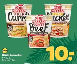 Netto Nissin kopnudler, DKK 10 tilbud
