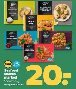 Netto Seafood snacks marked, DKK 20 tilbud