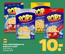 Netto Popz mikrobølgeovns popcorn 3-pak, DKK 10 tilbud
