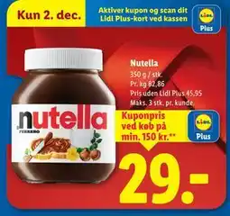 Lidl Nutella, DKK 45.95, App-pris tilbud