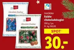 Lidl Fyldte chokoladekugler, DKK 30 tilbud