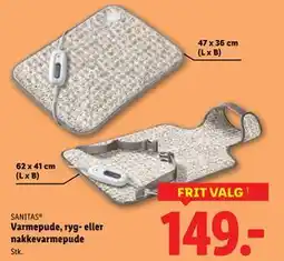 Lidl Varmepude, ryg- eller nakkevarmepude, DKK 149 tilbud