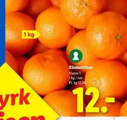 Lidl Klementiner, DKK 12 tilbud
