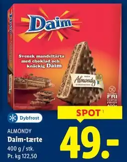 Lidl Daim-tærte, DKK 49 tilbud
