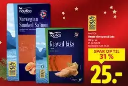 Lidl Røget eller gravad laks, DKK 25 tilbud