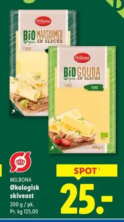 Lidl Økologisk skiveost, DKK 25 tilbud