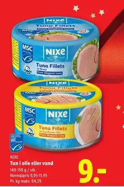 Lidl Tun i olie eller vand, DKK 9 tilbud