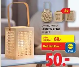 Lidl Lanterne af træ, DKK 69, App-pris tilbud