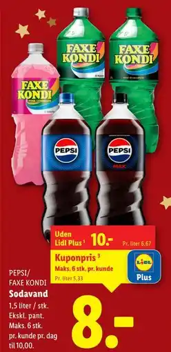 Lidl Sodavand, DKK 10, App-pris tilbud