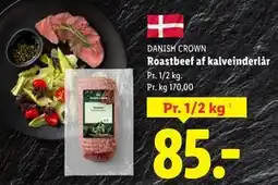 Lidl Roastbeef af kalveinderlår, DKK 85 tilbud