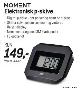 Elektronisk p-skive, DKK 149