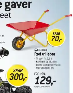 Thansen Rød trillebør, DKK 129 tilbud