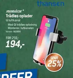Thansen Trådløs oplader, DKK 194 tilbud