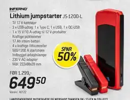 Thansen Lithium jumpstarter, DKK 649.5 tilbud