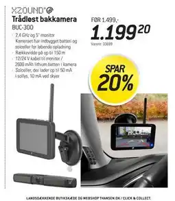 Thansen Trådløst bakkamera, DKK 1199.2 tilbud