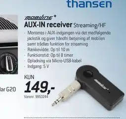 Thansen AUX-IN receiver, DKK 149 tilbud