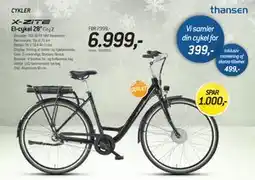Thansen El-cykel 28, DKK 6999 tilbud