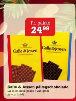 Poetzsch Padborg Galle & Jessen pålægschokolade, DKK 24.99 tilbud