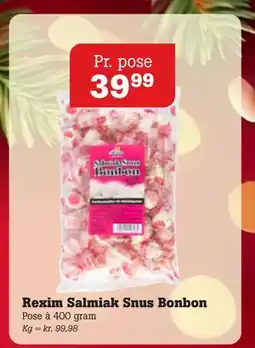 Poetzsch Padborg Rexim Salmiak Snus Bonbon, DKK 39.99 tilbud