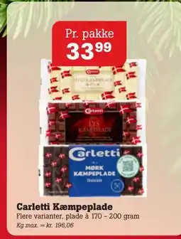 Poetzsch Padborg Carletti Kæmpeplade, DKK 33.99 tilbud