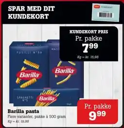 Poetzsch Padborg Barilla pasta, DKK 9.99, Medlemspris tilbud