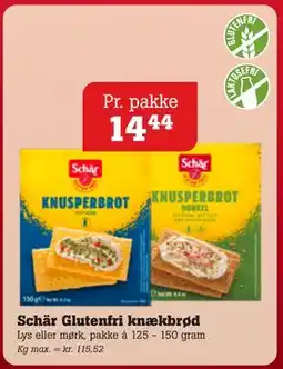 Poetzsch Padborg Schär Glutenfri knækbrød, DKK 14.44 tilbud