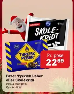Poetzsch Padborg Fazer Tyrkisk Peber eller Skolekridt, DKK 22.99 tilbud