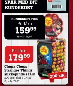Poetzsch Padborg Chupa Chups Stranger Things slikkepinde i tårn, DKK 179.99, Medlemspris tilbud