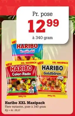 Poetzsch Padborg Haribo XXL Maxipack, DKK 12.99 tilbud
