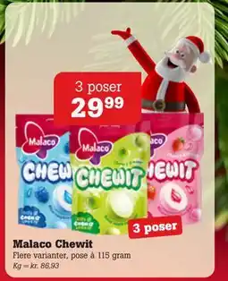 Poetzsch Padborg Malaco Chewit, DKK 29.99 tilbud