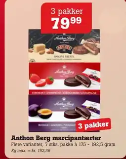 Poetzsch Padborg Anthon Berg marcipantærter, DKK 79.99 tilbud