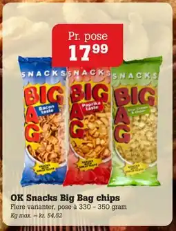 Poetzsch Padborg OK Snacks Big Bag chips, DKK 17.99 tilbud