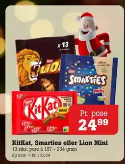 Poetzsch Padborg KitKat, Smarties eller Lion Mini, DKK 24.99 tilbud