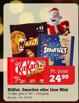 Poetzsch Padborg KitKat, Smarties eller Lion Mini, DKK 24.99 tilbud