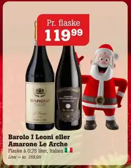 Poetzsch Padborg Barolo I Leoni eller Amarone Le Arche, DKK 119.99 tilbud