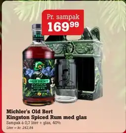 Poetzsch Padborg Michler's Old Bert Kingston Spiced Rum med glas, DKK 169.99 tilbud