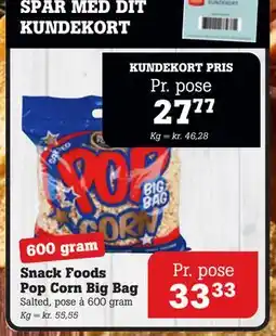 Poetzsch Padborg Snack Foods Pop Corn Big Bag, DKK 33.33, Medlemspris tilbud