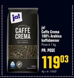 Poetzsch Padborg ja! Caffe Crema 100% Arabica kaffebønner, DKK 119.03 tilbud