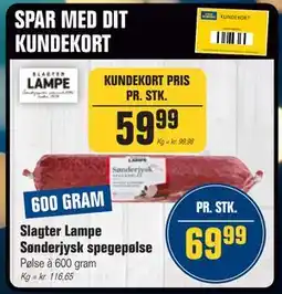 Otto Duborg Slagter Lampe Sønderjysk spegepølse, DKK 69.99, Medlemspris tilbud