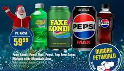 Otto Duborg Faxe Kondi, Pepsi Max, Pepsi, 7up Zero Sugar, Mirinda eller Mountain Dew, DKK 59.99 tilbud