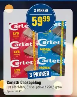 Otto Duborg Carletti Chokopålæg, DKK 59.99 tilbud