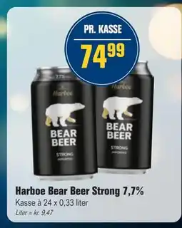 Otto Duborg Harboe Bear Beer Strong 7,7%, DKK 74.99 tilbud